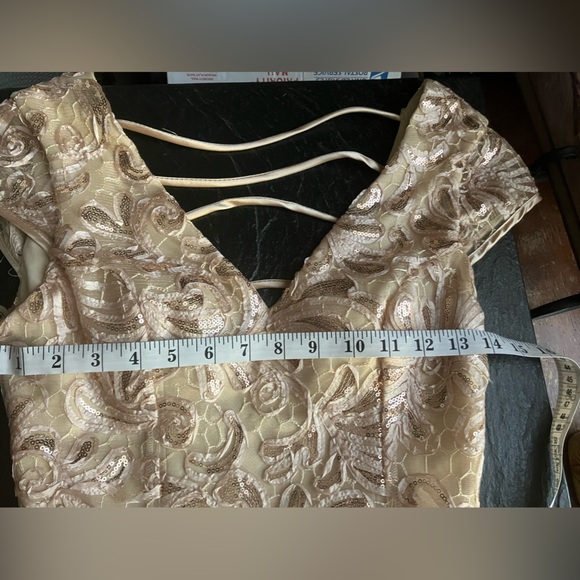 Tawny Mini Gold Dress - Picture 6 of 7